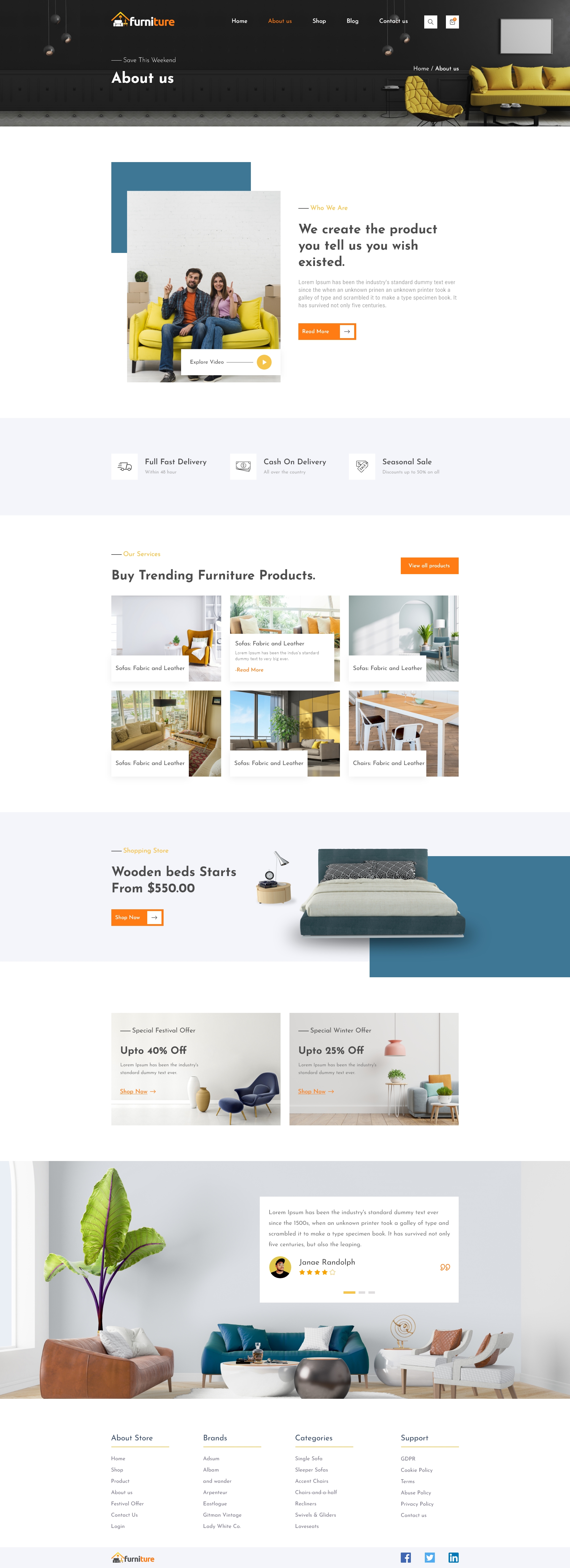 Furniture - Ecommerce Website Design Template By TheMadBrains_UIUXStudio